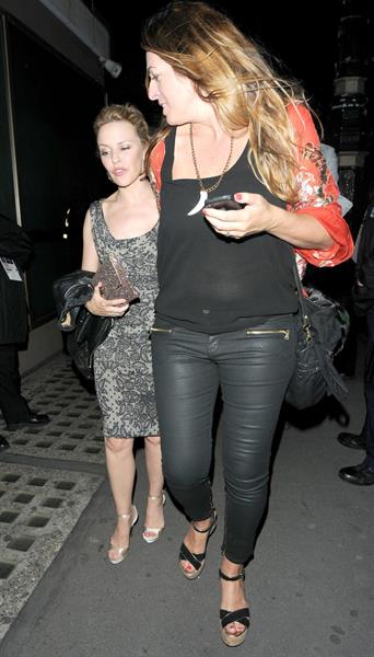 Kylie Minogue - seen leaving Whisky Mist, following a night out in London, 29072012