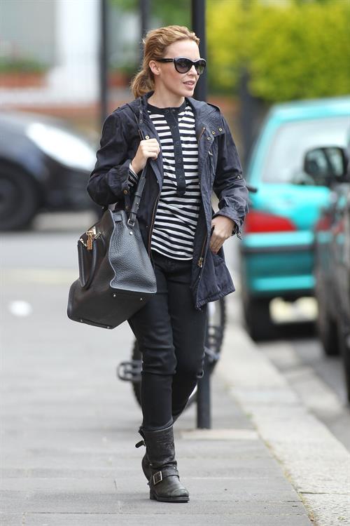 Kylie Minogue - Leaving her management company in London - June 6, 2012 