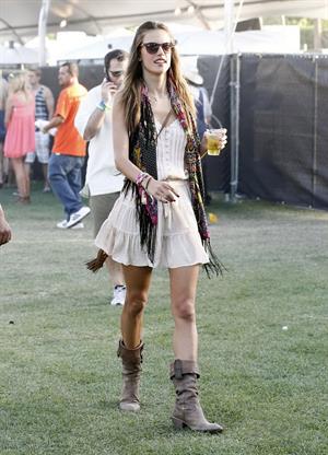 Alessandra Ambrosio at Coachella Valley Music and Arts Festival day 1 on April 15, 2011 