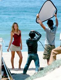 Alessandra Ambrosio photoshoot on the beach in Malibu