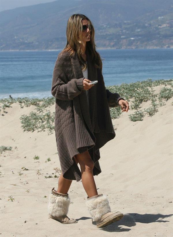 Alessandra Ambrosio photoshoot on the beach in Malibu