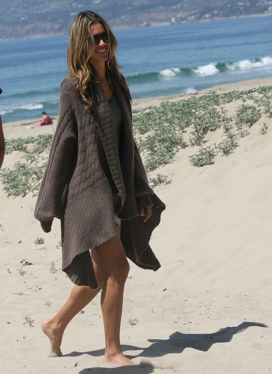 Alessandra Ambrosio photoshoot on the beach in Malibu