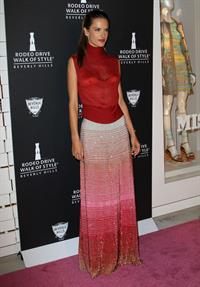 Alessandra Ambrosio at Rodeo Drive Walk of Style Award Honoring Iman and Missoni on October 23, 2011 