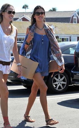 Alessandra Ambrosio shopping at James Perse Brentwood on September 6, 2011