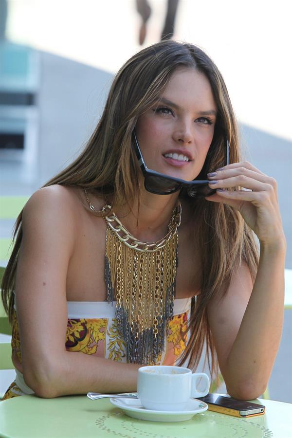Alessandra Ambrosio set of a photoshoot in Beverly Hills on June 18, 2012 