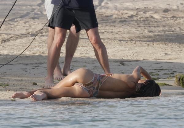 Alessandra Ambrosio photo shoot in St Barthelemy on March 7, 2010