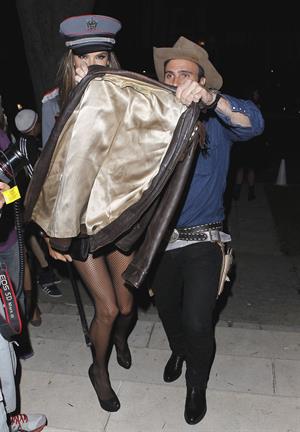 Alessandra Ambrosio at a Halloween party in Beverly Hills 10/26/12 