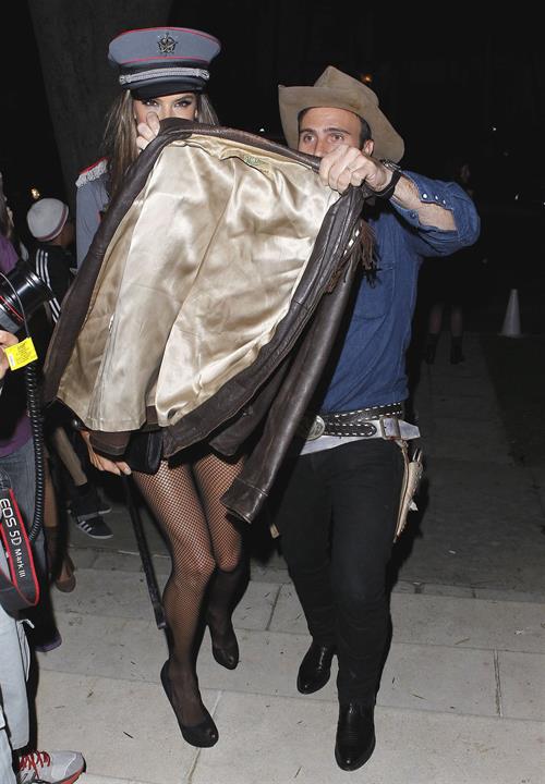 Alessandra Ambrosio at a Halloween party in Beverly Hills 10/26/12 