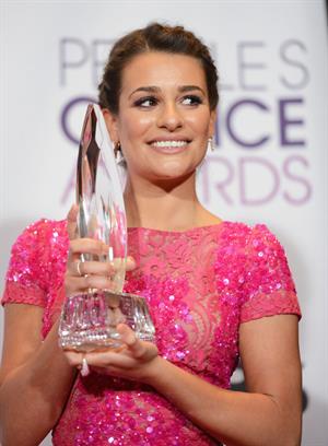 Lea Michele in pink at the 39th Annual People's Choice Awards in Los Angeles on Jan 9, 2013 