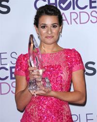 Lea Michele in pink at the 39th Annual People's Choice Awards in Los Angeles on Jan 9, 2013 