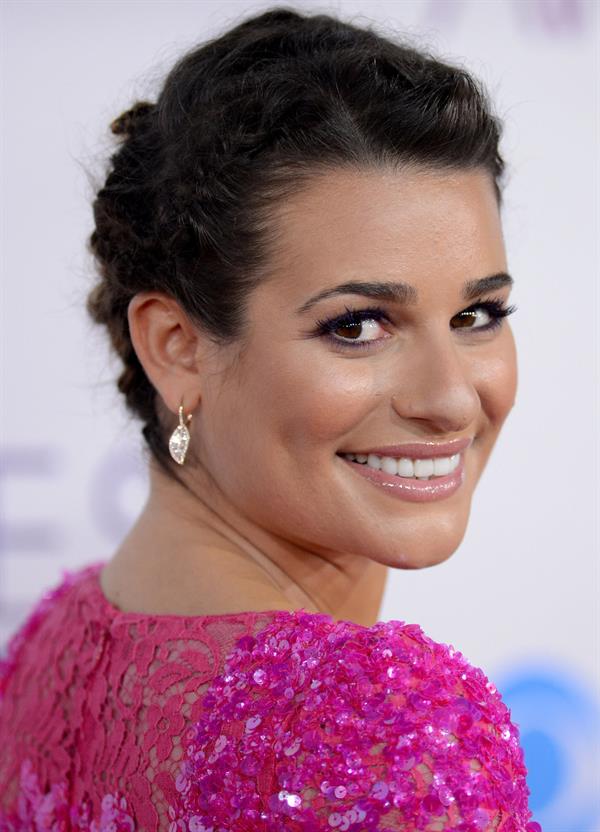 Lea Michele in pink at the 39th Annual People's Choice Awards in Los Angeles on Jan 9, 2013 