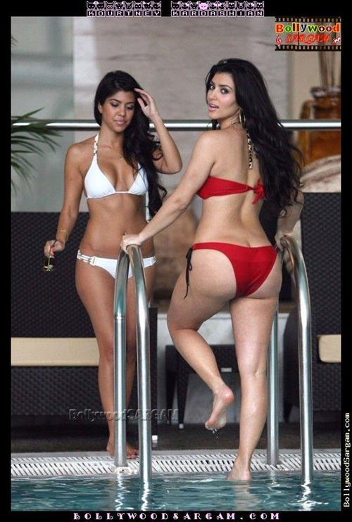 Kim Kardashian in a bikini