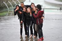 Ashley Greene and Miley Cyrus in Paris France on September 6, 2010 