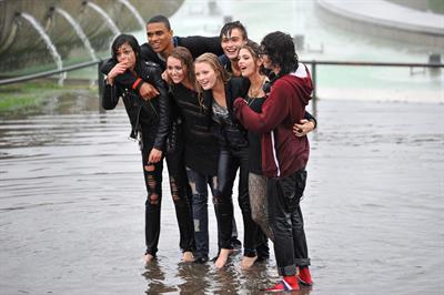Ashley Greene and Miley Cyrus in Paris France on September 6, 2010 