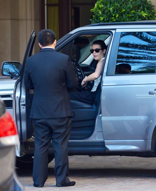 Lea Michele  Arriving at Montage Hotel  in Beverly Hills - Dec 26, 2012 