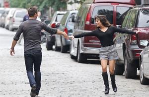 Lea Michele - On the Set of Glee - August 12, 2012