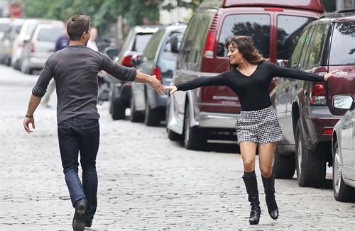 Lea Michele - On the Set of Glee - August 12, 2012