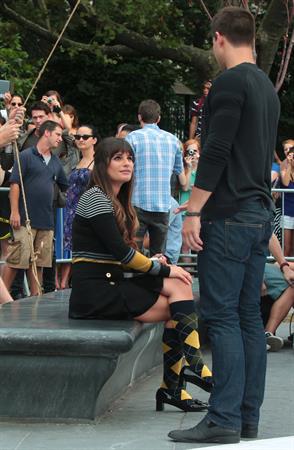 Lea Michele On the Glee set in Washington Square Park, NYC - August 11 2012