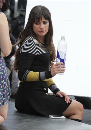 Lea Michele On the Glee set in Washington Square Park, NYC - August 11 2012