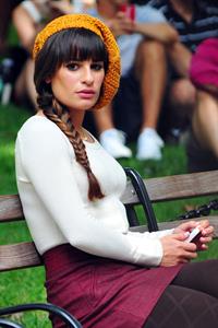 Lea Michele On the Glee set in Washington Square Park, NYC - August 11 2012