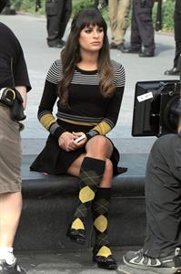 Lea Michele On the Glee set in Washington Square Park, NYC - August 11 2012