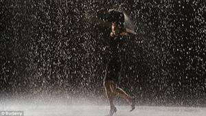 Lily James Topless for Burberry