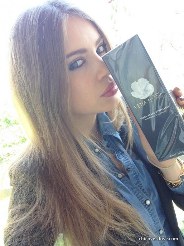 Xenia Tchoumitcheva taking a selfie