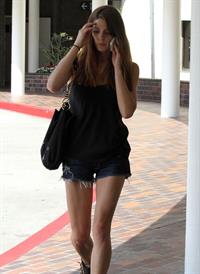 Ashley Greene in Shorts stopped by the hospital to visit a friend in Los Angeles, August 18  2012