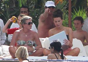 Kate Beckinsale in bikini as she fits in some sunbathing on family holiday in Mexico March 28-2013 