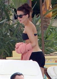 Kate Beckinsale in bikini as she fits in some sunbathing on family holiday in Mexico March 28-2013 