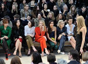 Kate Beckinsale Burberry Prorsum show at London Fashion Week 2/18/13 