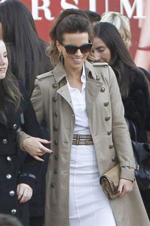 Kate Beckinsale Burberry Prorsum show at London Fashion Week 2/18/13 