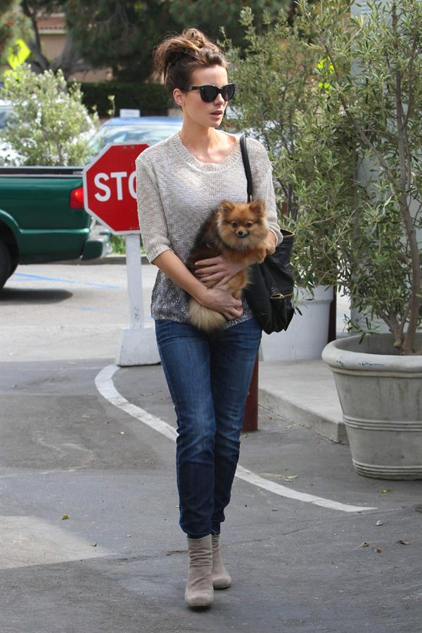 Kate Beckinsale out with her dog in Los Angeles 4/8/13 