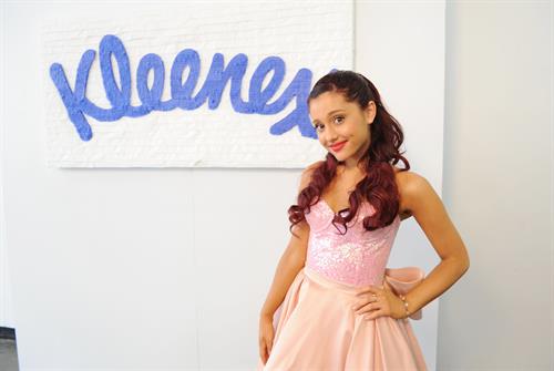 Ariana Grande Kleenex Shield Sneeze Swish event in New York on July 31, 2012