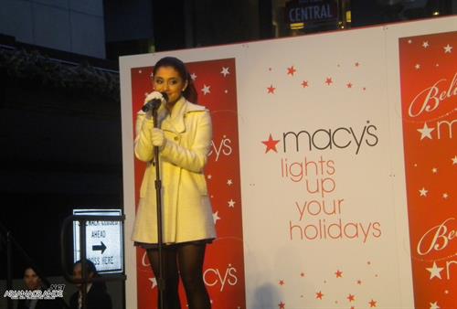 Ariana Grande Macys Lighting event in Boston November 26, 2010