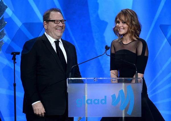 Jennifer Lawrence 24th Annual GLAAD Media Awards in Los Angeles, Apr. 20, 2013 