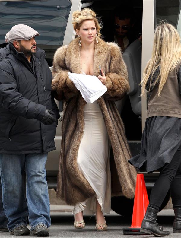 Jennifer Lawrence - On the set of an untitled movie, in Boston 4/1/2013 