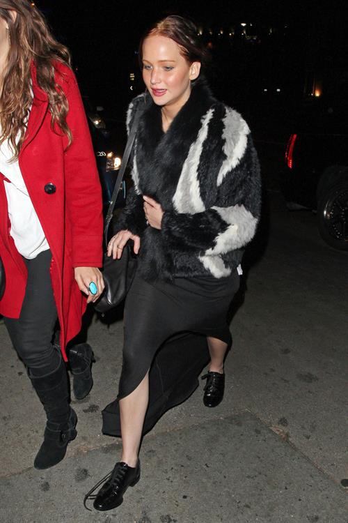 Jennifer Lawrence at Chateau Marmont Hotel 1/5/13  
