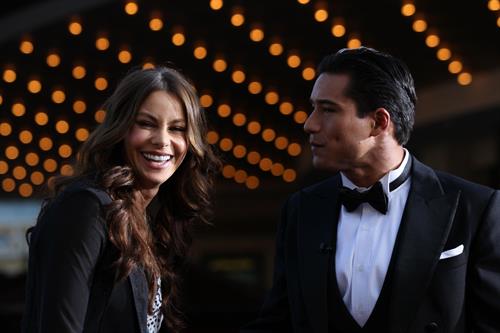 Sofia Vergara at The Grove with Mario Lopez on April 28, 2011 