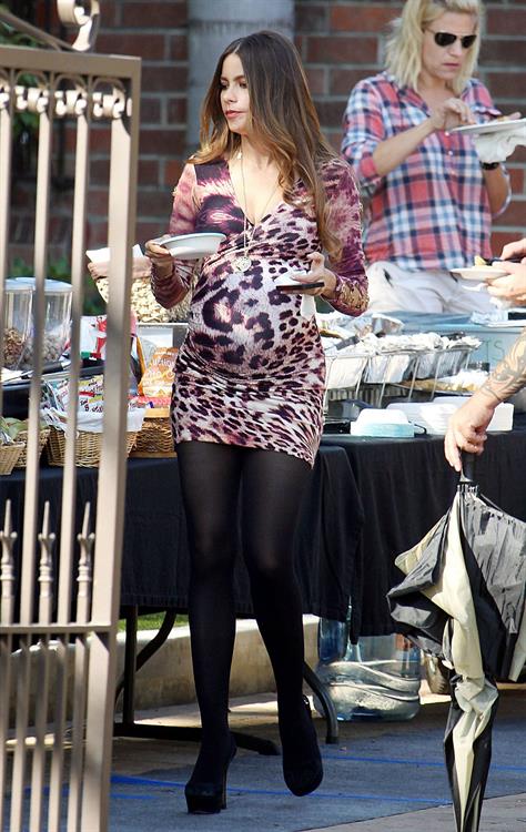Sofia Vergara on the set of '''Modern Family' in LA October 3, 2012 