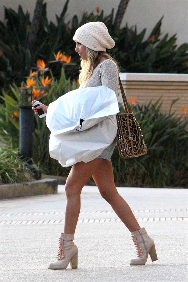 Ashley Tisdale leaving Barneys New York in Los Angeles 11/26/12 