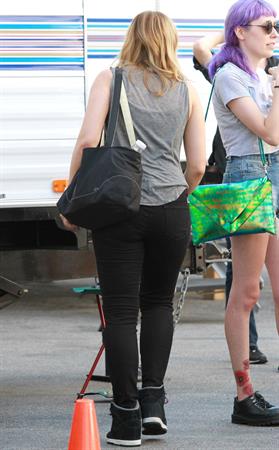 Kristen Bell - On the set of Veronica Mars in Los Angeles on June 27, 2013