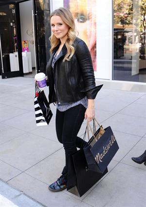 Kristen Bell out shopping at The Americana at Brand in Glendale 10/30/12