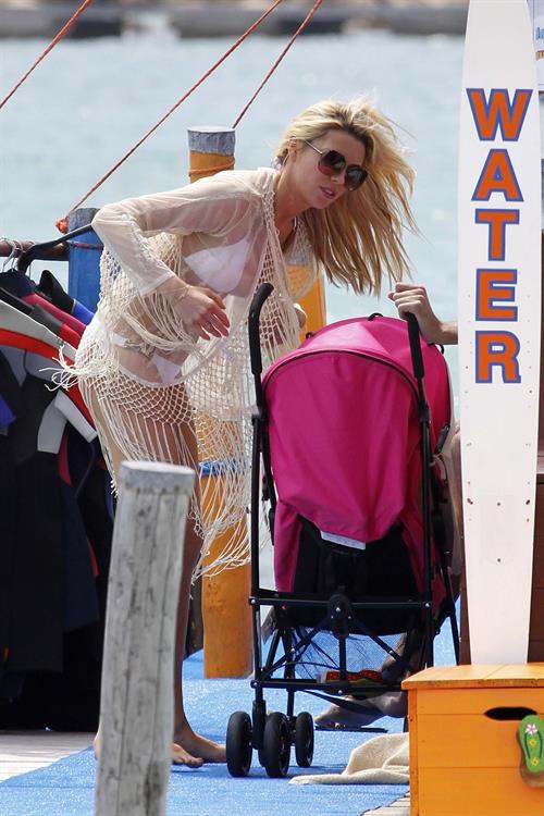 Abigail Clancy bikini candids Sardinia Italy on June 9, 2011 