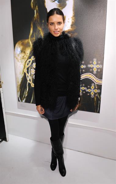Adriana Lima the Nomad Two Worlds Russell James Exhibit opening on December 05, 2011 