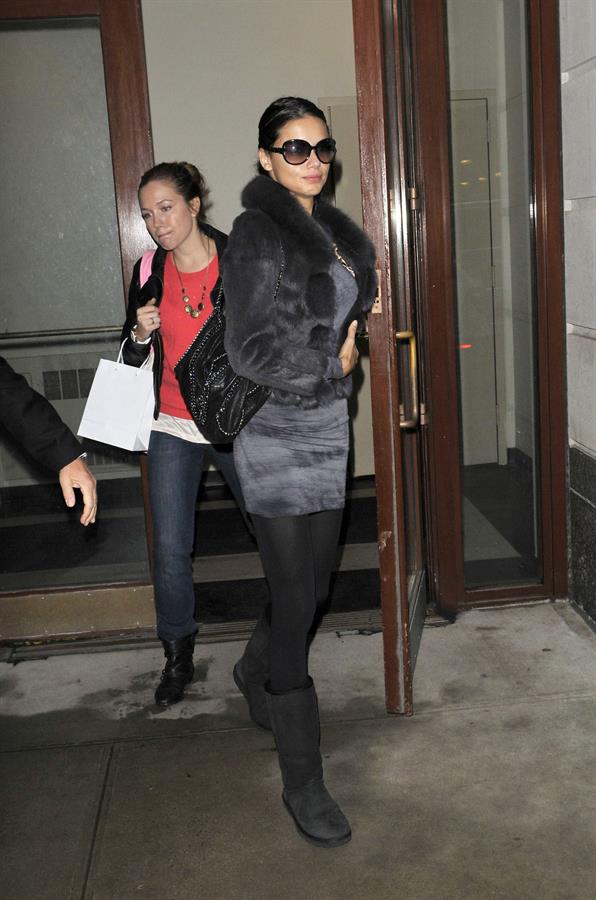 Adriana Lima leaving a medical office in New York City on November 8, 2011 