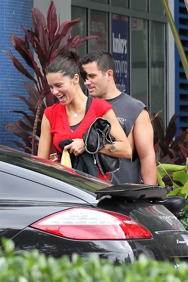 Adriana Lima hits the gym in Miami Beach on October 25, 2011