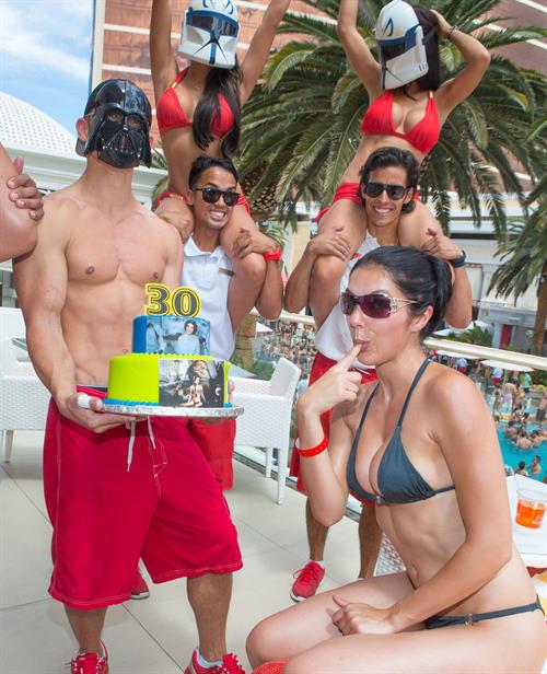 Adrianne Curry - Celebrates her 30th Birthday at Encore Beach Club in Las Vegas - August 4 2012