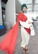 Adrianne Curry dressed as 'Raptor Jesus' at Comic-Con in San Diego - July 12, 2012