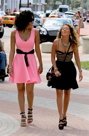 Adrienne Bailon at Miami Beach on April 27, 2012 